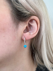 Argola heart turquesa