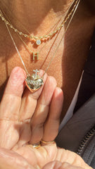 Colar Sagrado Coração Moissanites