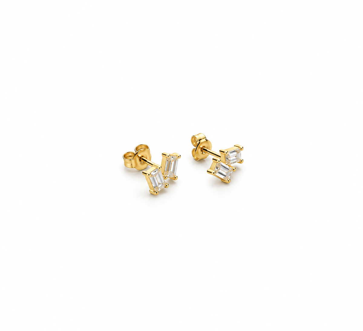 Brinco Baguete moissanite