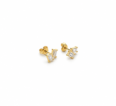 Brinco Baguete moissanite