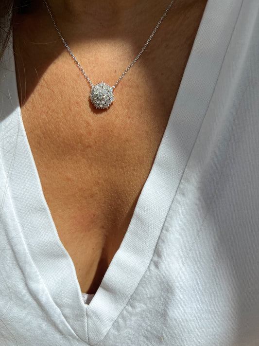 Colar chuveiro moissanite