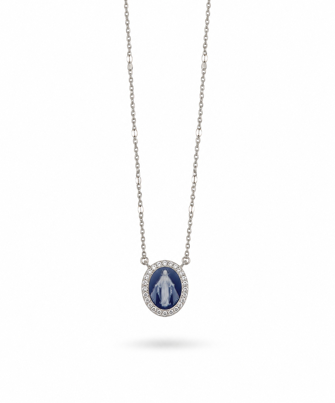 Colar Nossa Senhora das Graças moissanite