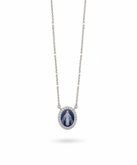 Colar Nossa Senhora das Graças moissanite