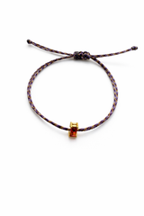 Pulseira fio de seda pedras preciosas
