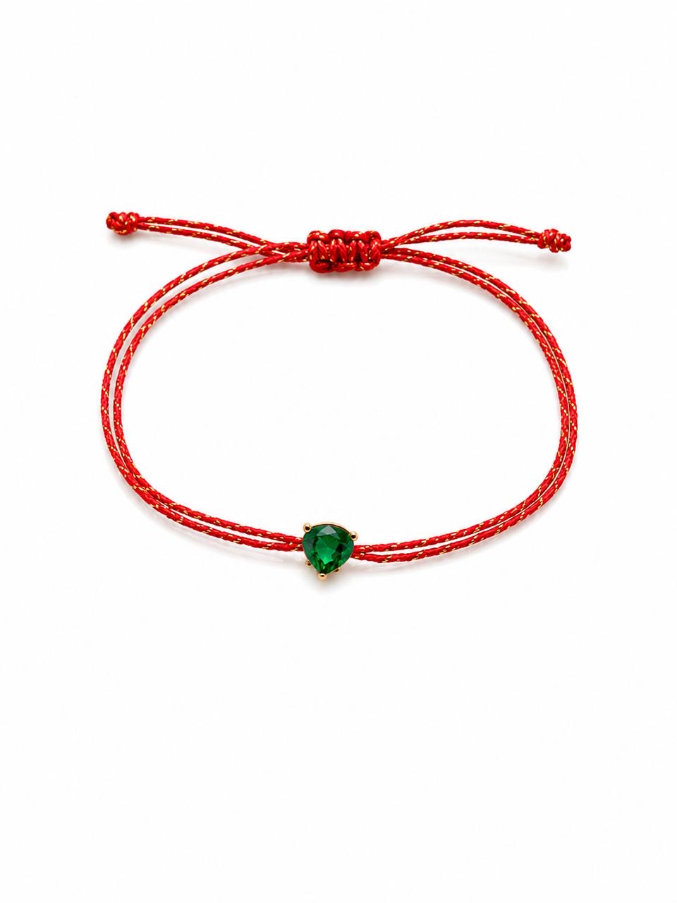 Pulseira de esmeralda gota 5,7x6mm