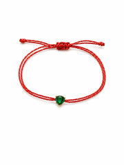 Pulseira de esmeralda gota 5,7x6mm