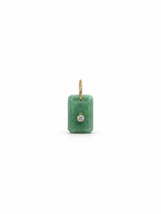 Pingente  pedra Jade verde