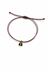 Pulseira fio de seda Nossa Senhora Aparecida ouro 18k