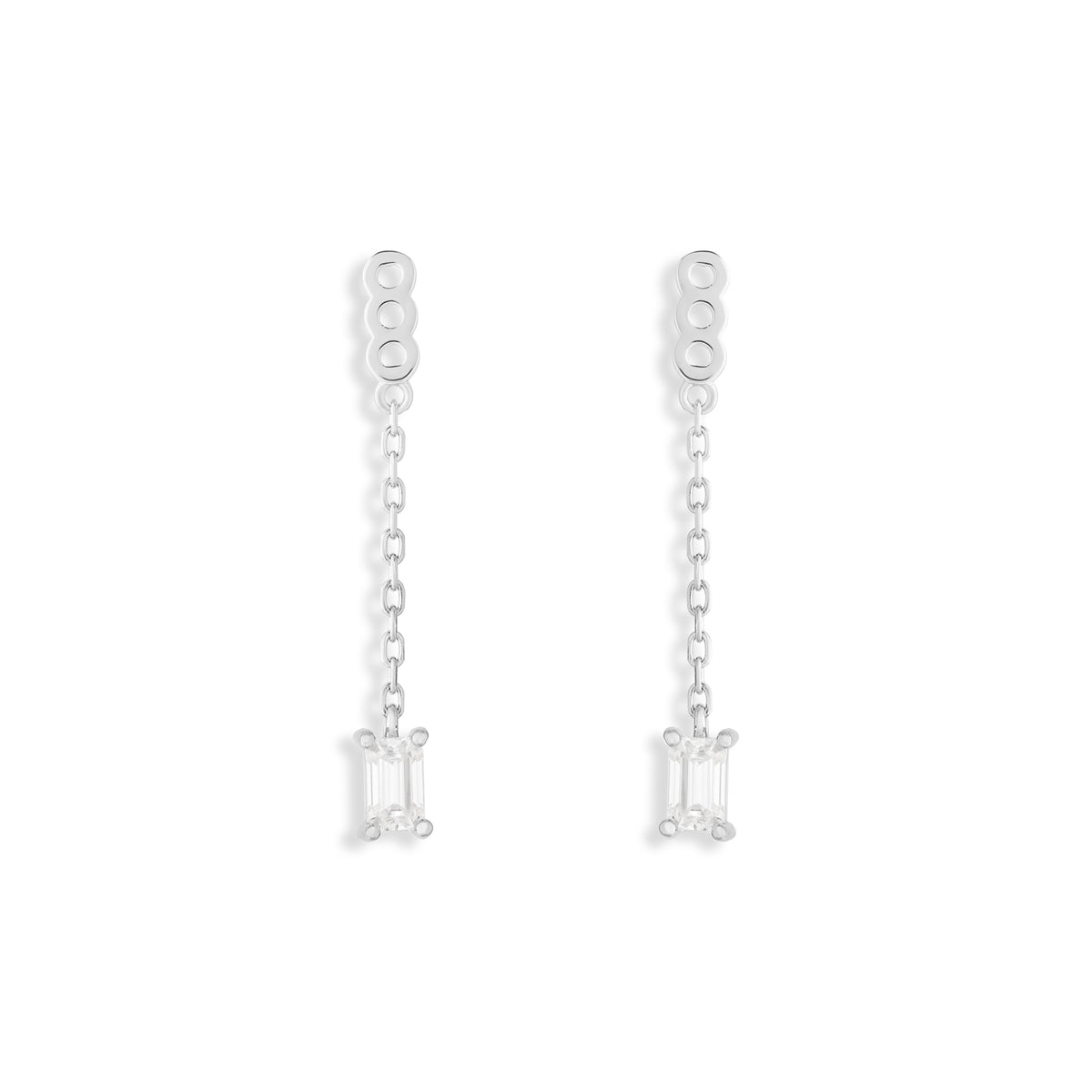 Earjacket regulável moissanite