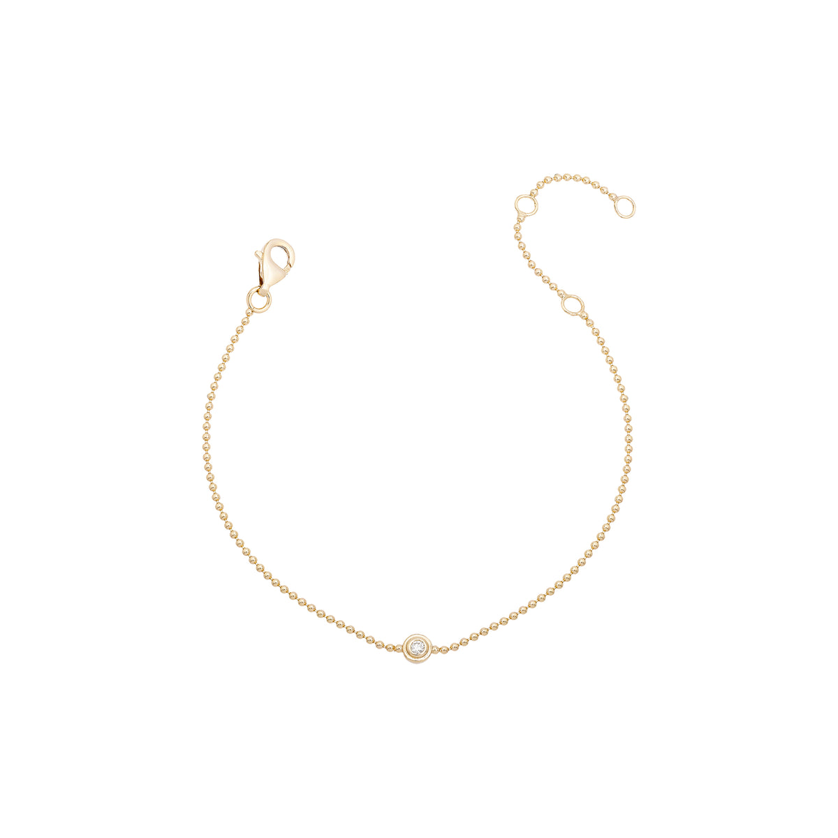 Pulseira bolinhas ponto Moissanite