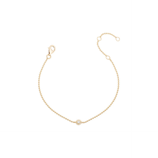 Pulseira bolinhas ponto Moissanite