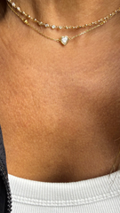 Choker coração moissanite