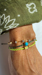 Pulseira fio de seda topázio imperial