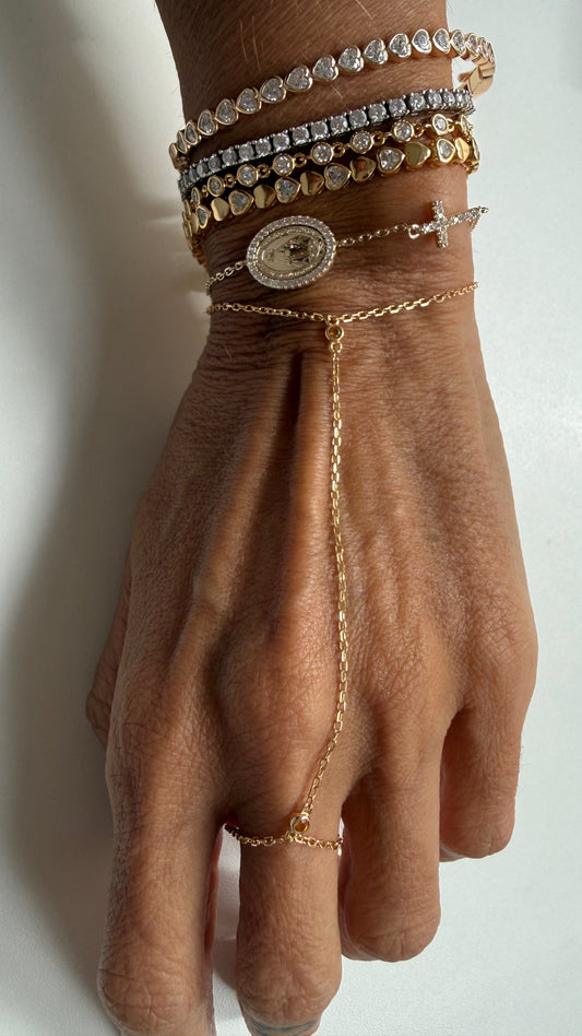 Hand chain  c pedra natural