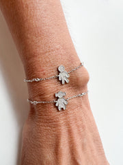 Pulseira Menina e menino moissanite