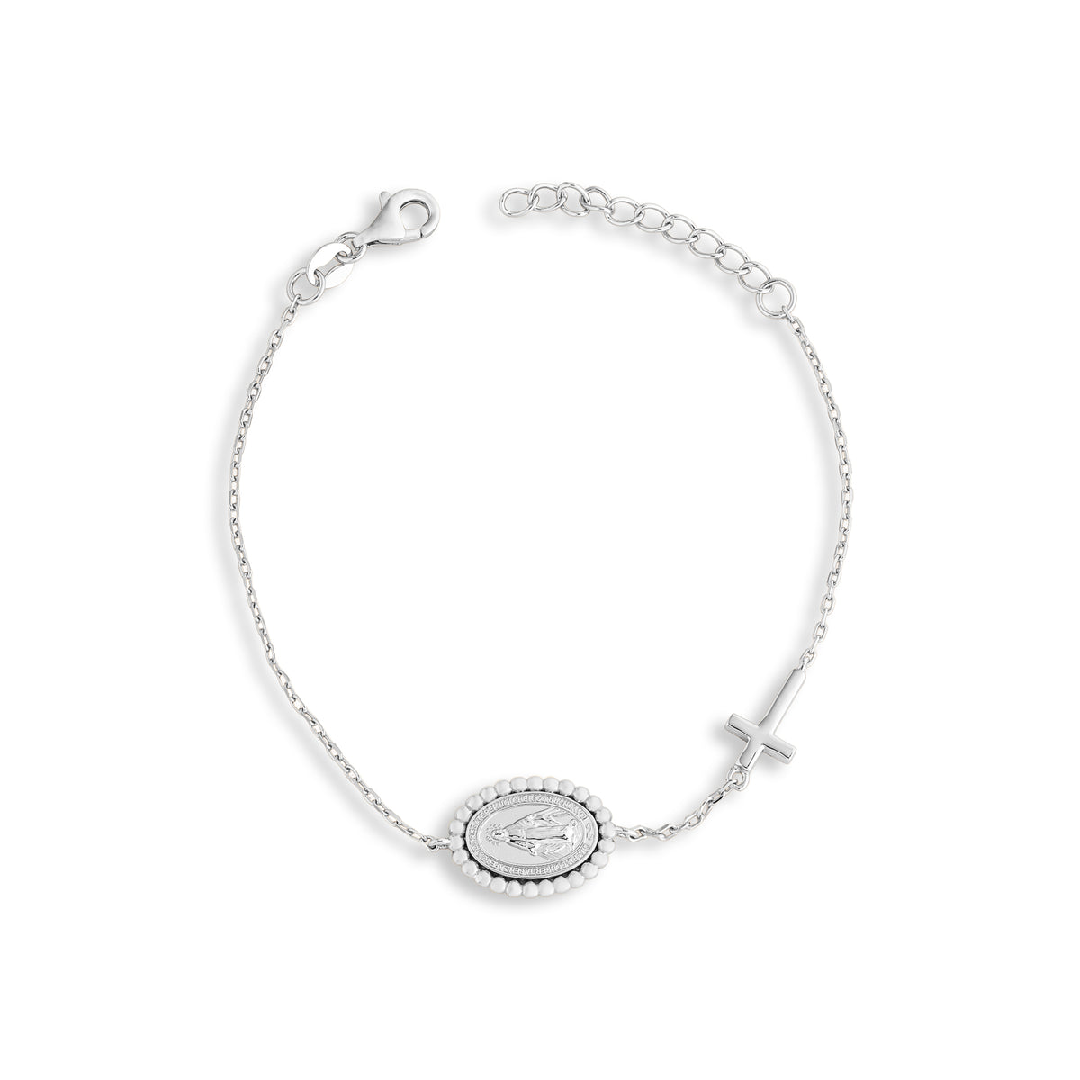 Pulseira medalha milagrosa bolinhas