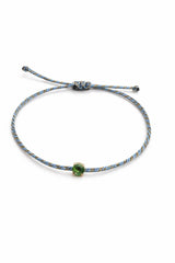 Pulseira esmeralda 4x8mm fio de seda