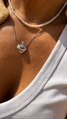 Colar Sagrado coração Moissanite