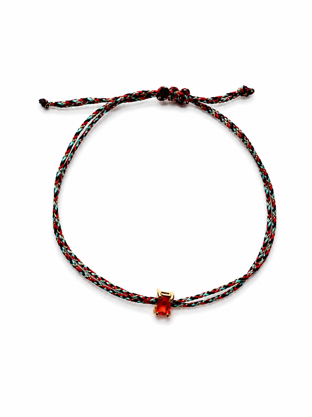 Pulseira fio de seda Safira laranja
