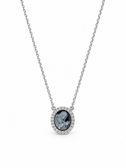 Colar medalha Santa Rita moissanite
