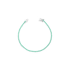 Pulseira riviera Esmeralda três garras 2mm