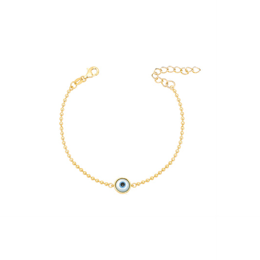 Pulseira bolinhas olho grego