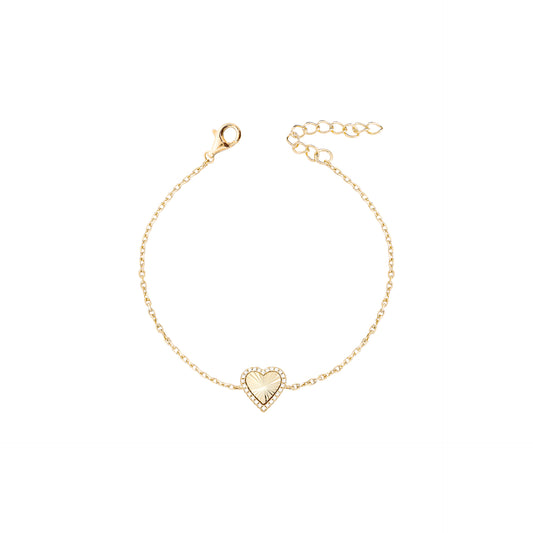 Pulseira coração raiado