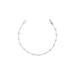 Pulseira Riviera fio faca moissanites 17cm