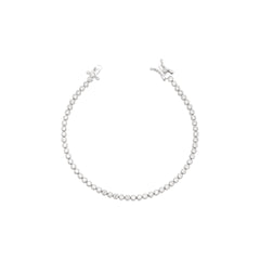 Pulseira riviera redonda cravação coroa