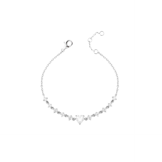 Pulseira coração centro
