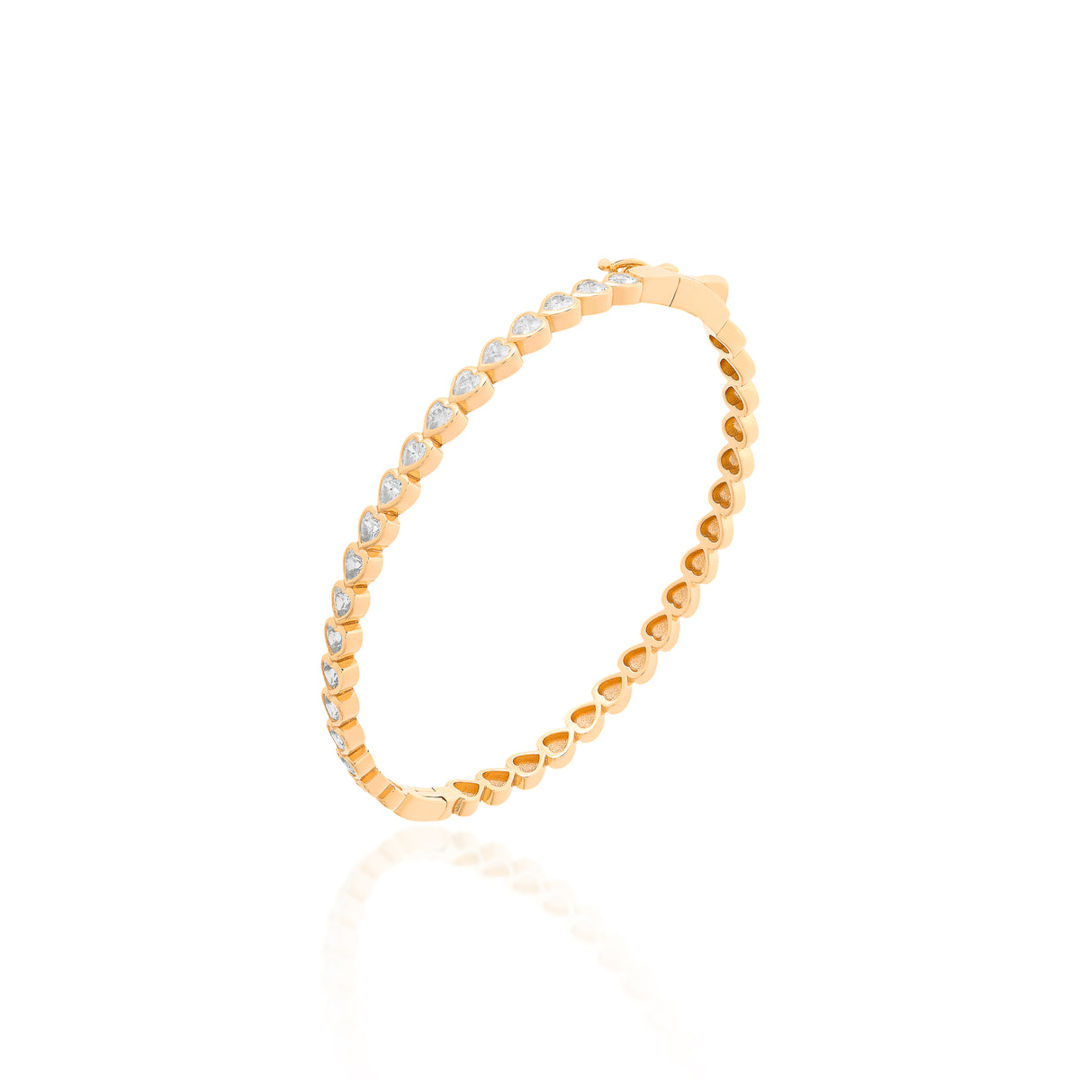 Pulseira rígida corações