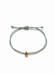 Pulseira fio de seda gota Topázio Imperial