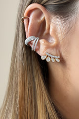 Earcuff pétalas Moissanites