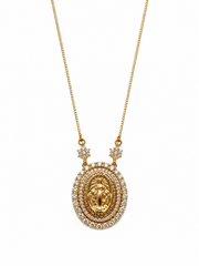 Medalha milagrosa flor Moissanite