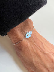 Pulseira Hamsa ( mão de Fátima )