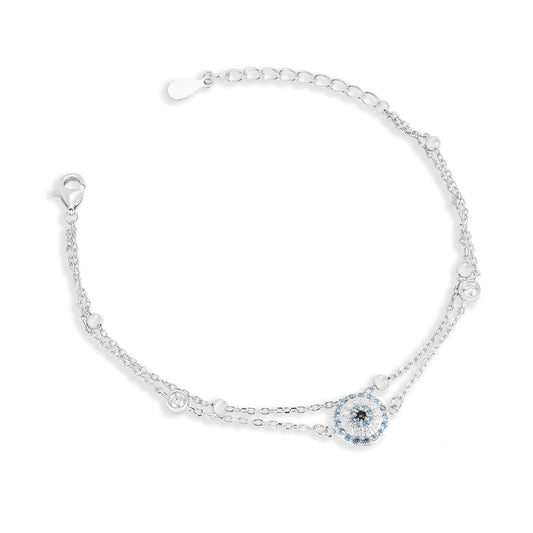 Pulseira olho grego Moissanites