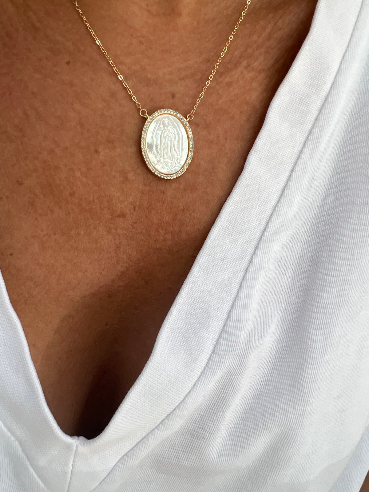 Colar medalha N S de Guadalupe