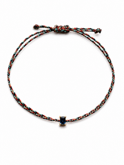 Pulseira fio de seda Safira azul