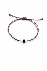 Pulseira fio de seda pedras preciosas