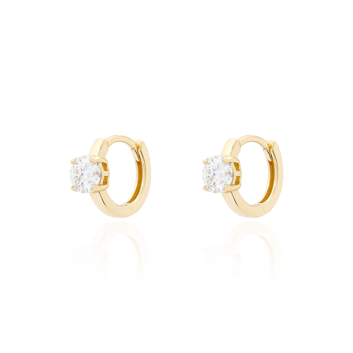 Argola ponto de luz Moissanite 5mm