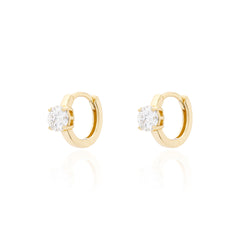 Argola ponto de luz Moissanite 5mm