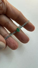 Pulseira esmeralda oval 4X6mm