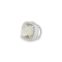 Pingente clic cravados Moissanites