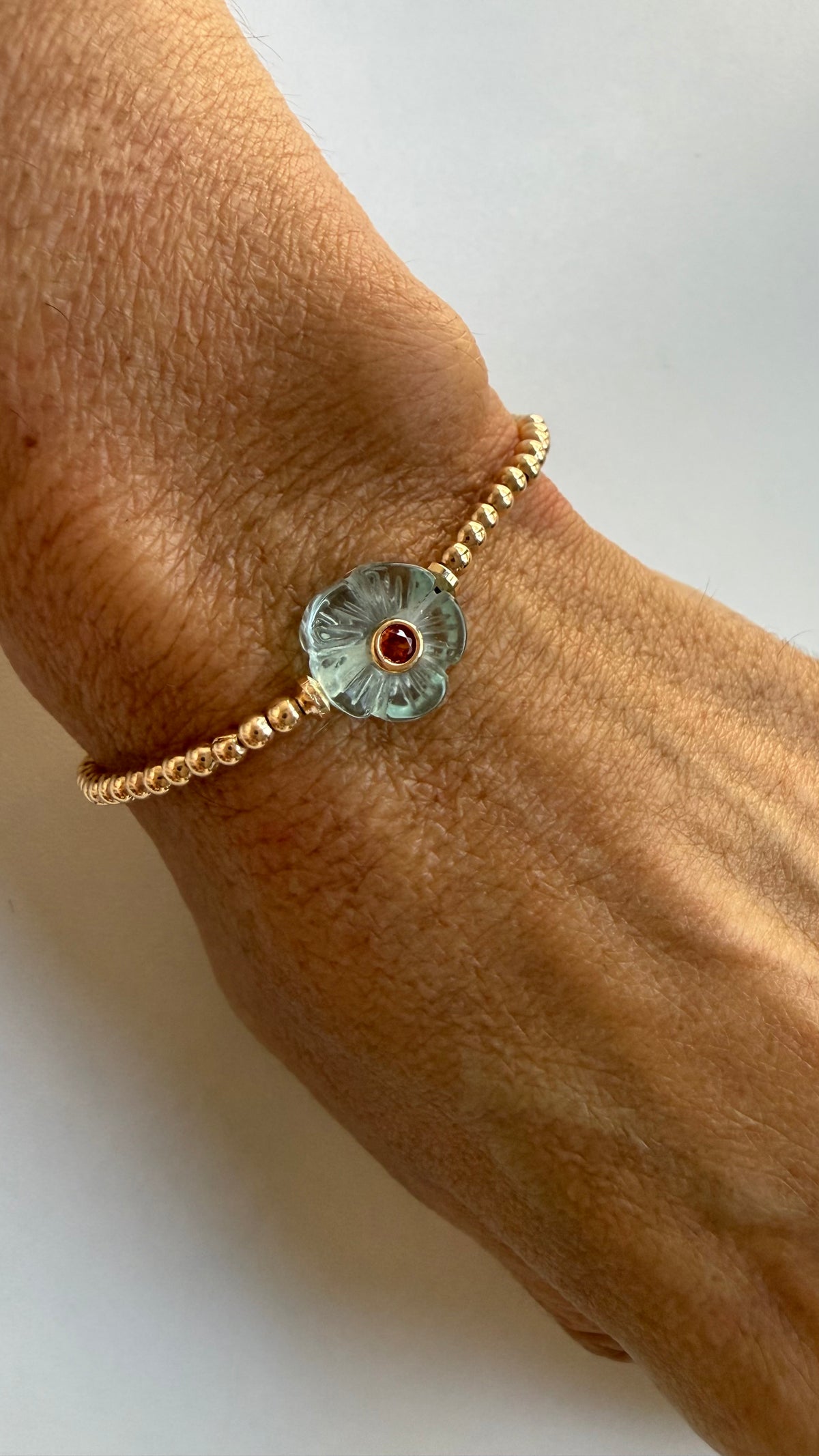 Pulseira flor pedras Capri