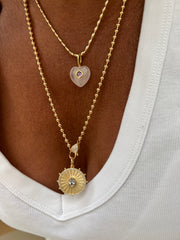 Pingente plissê redondo Cristal