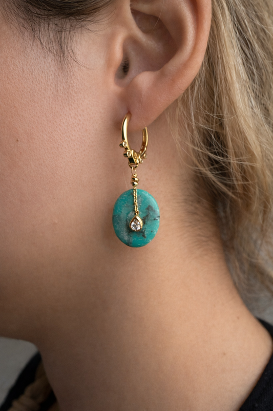 Brinco Jasmine turquesa