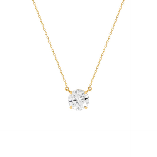 Colar ponto de luz moissanite 8mm