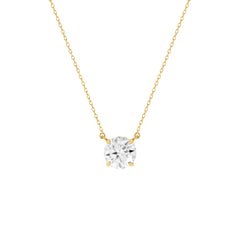 Colar ponto de luz moissanite 8mm