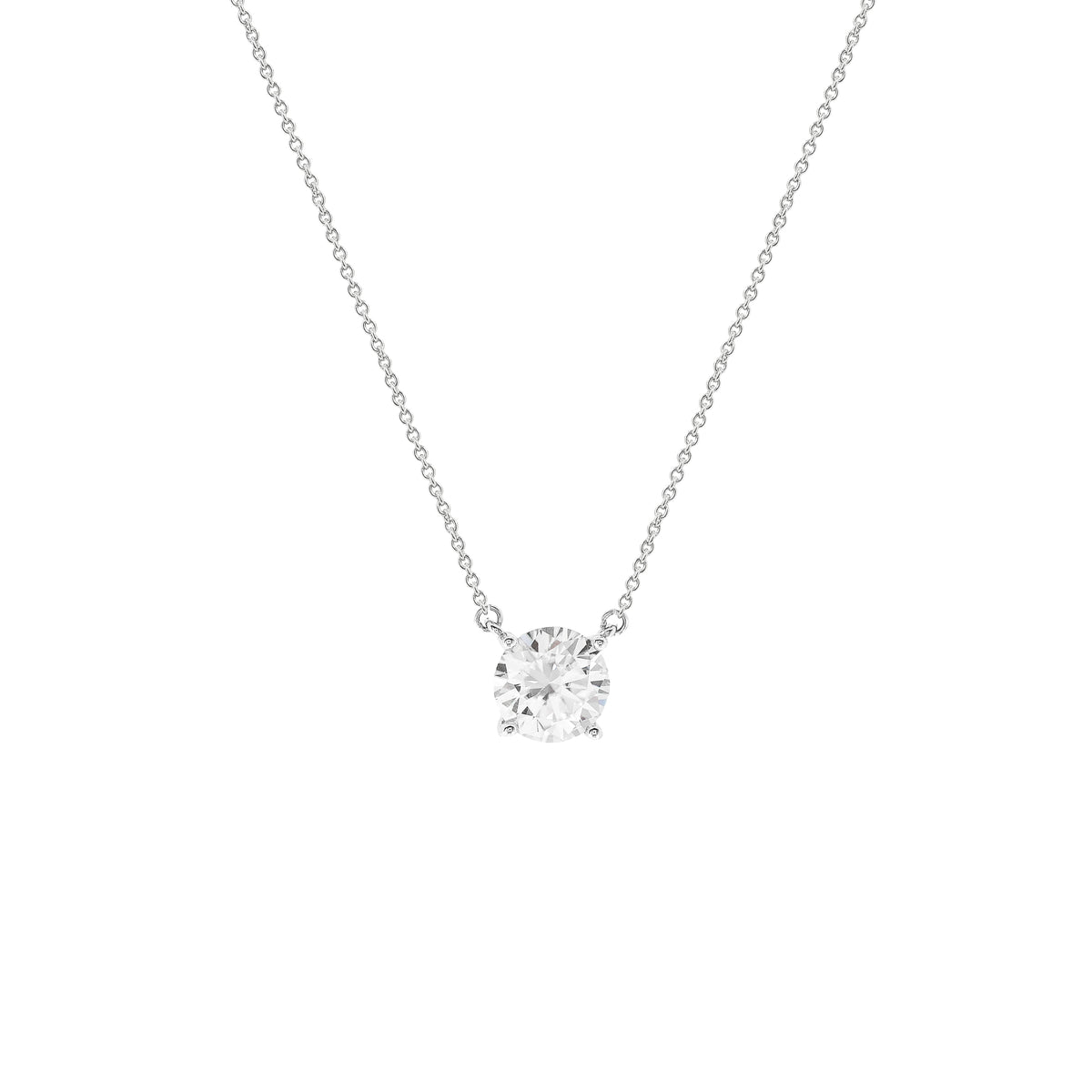 Colar ponto de luz moissanite 6.5 mm