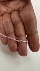 Pulseira colorida fio de seda elementos